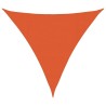 Voile d'ombrage 160 g/m² triangulaire orange 4,5x4,5x4,5 m PEHD 