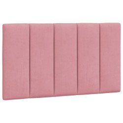 Lit avec matelas rose 90x190 cm velours 