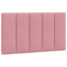Lit avec matelas rose 90x190 cm velours 