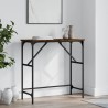 Table console chêne fumé 75x32x75 cm bois d'ingénierie 