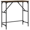Table console chêne fumé 75x32x75 cm bois d'ingénierie 