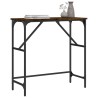 Table console chêne fumé 75x32x75 cm bois d'ingénierie 