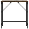 Table console chêne fumé 75x32x75 cm bois d'ingénierie 