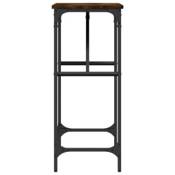 Table console chêne fumé 75x32x75 cm bois d'ingénierie 