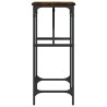 Table console chêne fumé 75x32x75 cm bois d'ingénierie 