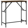 Table console chêne fumé 75x32x75 cm bois d'ingénierie 
