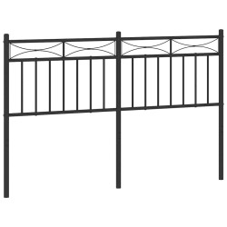 Tête de lit métal noir 135 cm 