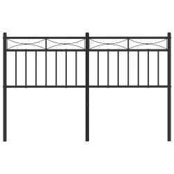 Tête de lit métal noir 135 cm 