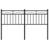 Tête de lit métal noir 135 cm 