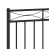 Tête de lit métal noir 135 cm 
