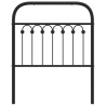 Tête de lit métal noir 75 cm 