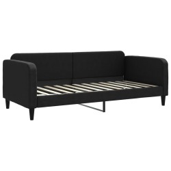 Lit de jour avec gigogne et tiroirs sans matelas noir 90x200 cm 