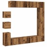 Ensemble de meuble TV mural 9 pcs vieux bois bois d'ingénierie 