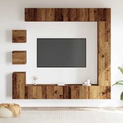Ensemble de meuble TV mural 9 pcs vieux bois bois d'ingénierie 