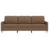 Canapé à 3 places Marron 210 cm Tissu 
