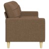 Canapé à 3 places Marron 210 cm Tissu 