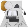 Kit de studio photo avec éclairage toile de fond et réflecteur 