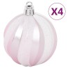 Ensemble de boules de Noël 108 pcs Blanc et rose 