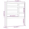 Tête de lit 81x4x104 cm Bois massif de pin 