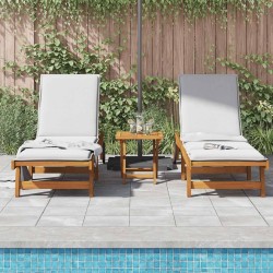 Chaises longues lot de 2 Bois d'acacia solide 