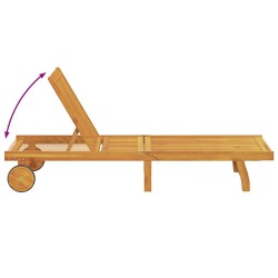 Chaises longues lot de 2 Bois d'acacia solide 