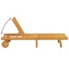 Chaises longues lot de 2 Bois d'acacia solide 
