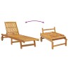 Chaises longues lot de 2 Bois d'acacia solide 