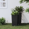 Jardinière et intérieur amovible anthracite 11/26,5 L rotin PP 