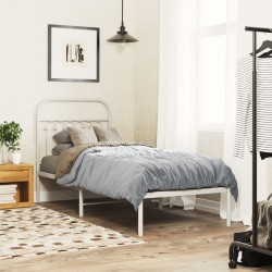 Tête de lit métal blanc 75 cm 