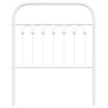 Tête de lit métal blanc 75 cm 