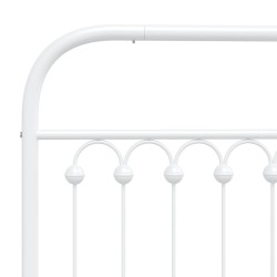 Tête de lit métal blanc 75 cm 