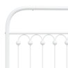 Tête de lit métal blanc 75 cm 