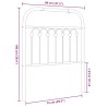 Tête de lit métal blanc 75 cm 