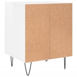 Table de chevet Blanc brillant 40x35x50 cm Bois d’ingénierie 