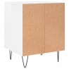 Table de chevet Blanc brillant 40x35x50 cm Bois d’ingénierie 