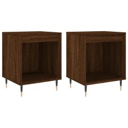 Tables de chevet 2 pcs chêne marron 40x35x50 cm bois ingénierie 