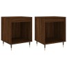Tables de chevet 2 pcs chêne marron 40x35x50 cm bois ingénierie 