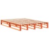 Cadre de lit sans matelas cire marron 140x190cm bois pin massif 