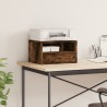 Support d'imprimante chêne fumé 40x32x22,5 cm bois d'ingénierie 