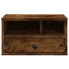 Support d'imprimante chêne fumé 40x32x22,5 cm bois d'ingénierie 
