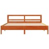 Cadre de lit sans matelas cire marron 200x200cm bois pin massif 