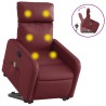 Fauteuil inclinable de massage Rouge bordeaux Similicuir 
