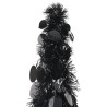 Sapin de Noël artificiel escamotable noir 180 cm PET 