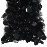Sapin de Noël artificiel escamotable noir 180 cm PET 