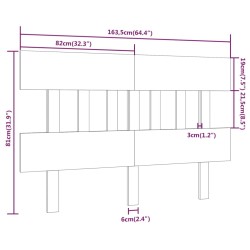 Tête de lit Marron miel 163,5x3x81 cm Bois massif de pin 