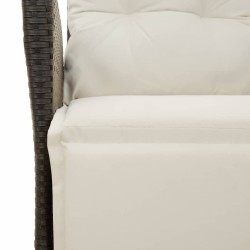 Ensemble à manger de jardin avec coussins 3 pcs Noir 