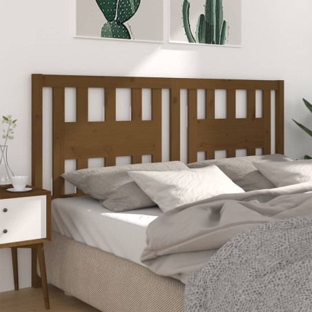 Tête de lit Marron miel 156x4x100 cm Bois massif de pin 