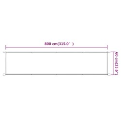 Auvent vertical Terre cuite 60x800 cm Tissu oxford 