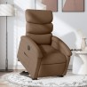 Fauteuil inclinable électrique marron tissu 