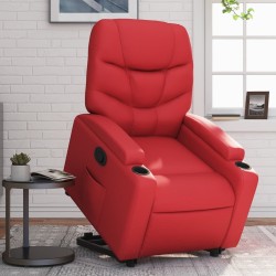 Fauteuil inclinable Rouge Similicuir 